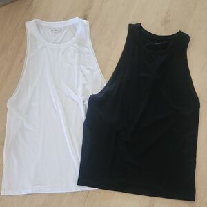 Athleta Black And White Tanks